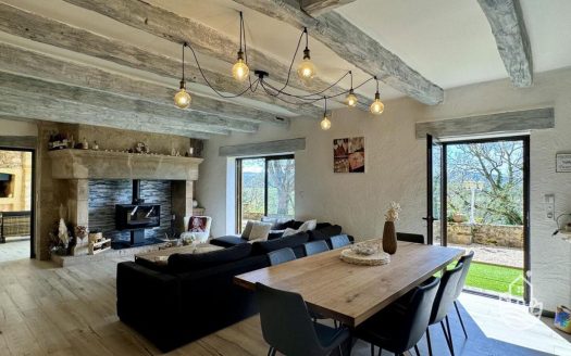 **fully renovated stone house with generous view over the Dordogne Valley
