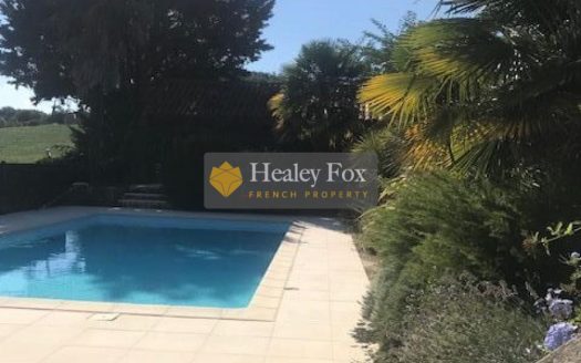 Superb Gascon House With Outbuilding, Terrace, Swimming Pool And Lovely Views
